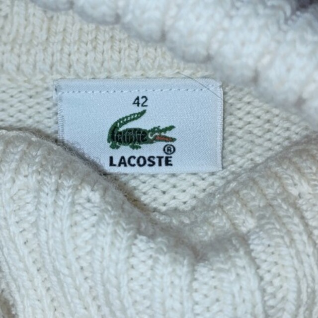 LACOSTE(ラコステ)のLACOSTE　ホワイト　ハイネック　ニット レディースのトップス(ニット/セーター)の商品写真