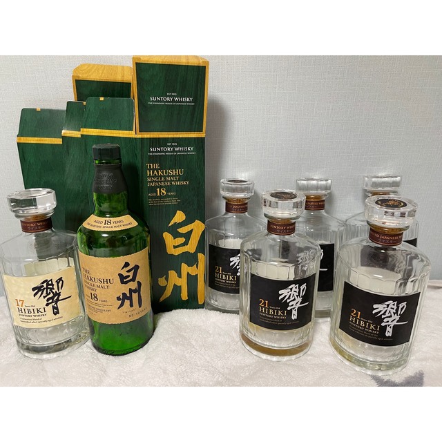 10%OFF】 サントリー - 空瓶〜響17年1本、響21年5本、白州18年1本