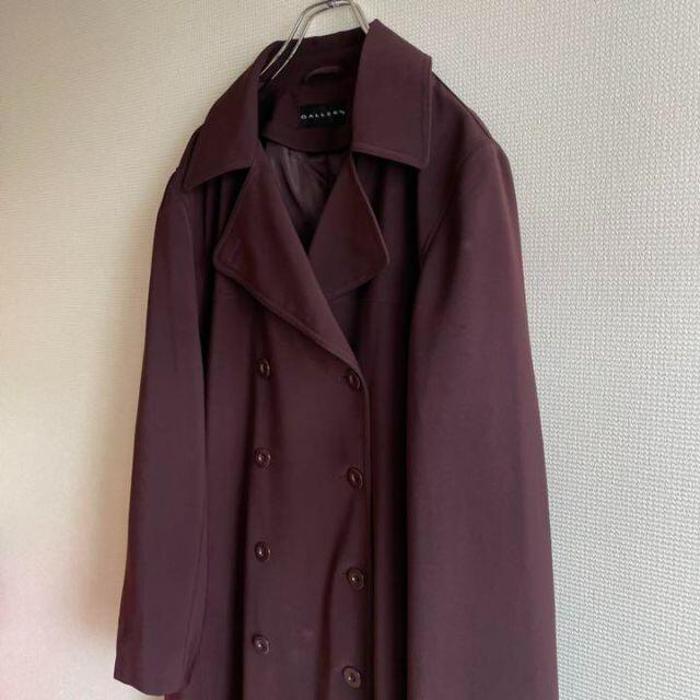【vintage】old poly long trench coat