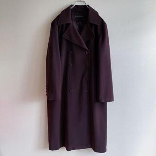【vintage】old poly long trench coat