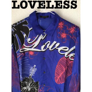 ラブレス(LOVELESS)のLOVELESS ボタニカル総柄　ビッグロゴ　シャツ(シャツ)