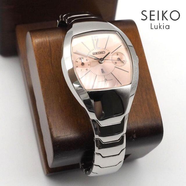 Grand Seiko(グランドセイコー)の《美品》SEIKO lukia 腕時計 サーモンピンク トリプルカレンダー レディースのファッション小物(腕時計)の商品写真