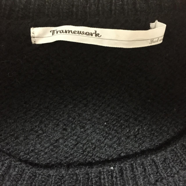 FRAMeWORK(フレームワーク)のフレームワーク 黒 半袖ニット レディースのトップス(ニット/セーター)の商品写真
