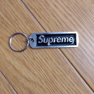 シュプリーム(Supreme)のSupreme 14SS Metal Tag Plate Keychain 黒(キーホルダー)