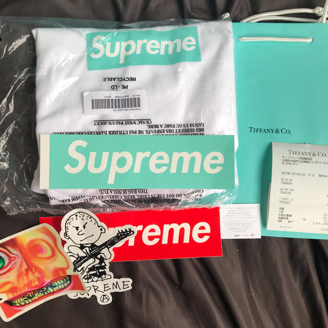 メンズSupreme Tiffany & Co Box Logo Tee Lサイズ