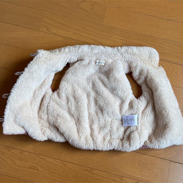 Biquette(ビケット)の70cm ビケット　キムラタン　ダウンベスト　苺 キッズ/ベビー/マタニティのベビー服(~85cm)(カーディガン/ボレロ)の商品写真