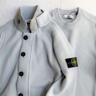 Stone Island ワッペンパッチ　グレー　ウールニット セーター  M