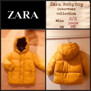 ザラキッズ(ZARA KIDS)の【ZARA KIDS】ダウンジャケット オレンジイエロー 100cm 男の子(ジャケット/上着)