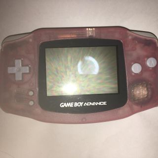 ニンテンドウ(任天堂)のGBA ゲームボーイアドバンス 本体 クリアピンク(携帯用ゲーム機本体)