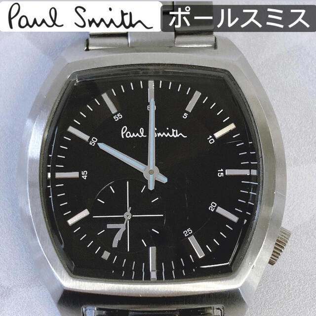 Paul Smith(ポールスミス)の✨稼働中✨ ポールスミス ナンバーセブン クォーツ 時計 黒文字盤 メンズの時計(腕時計(アナログ))の商品写真