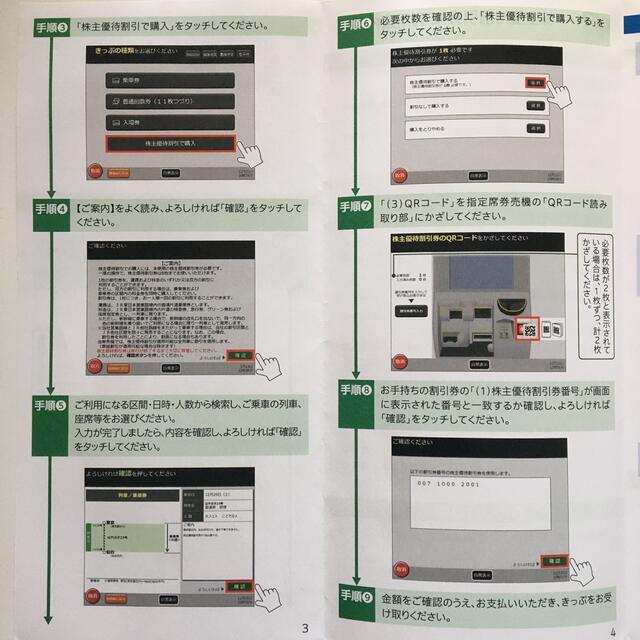 JR(ジェイアール)のJR東日本株主優待券　4枚 チケットの優待券/割引券(その他)の商品写真