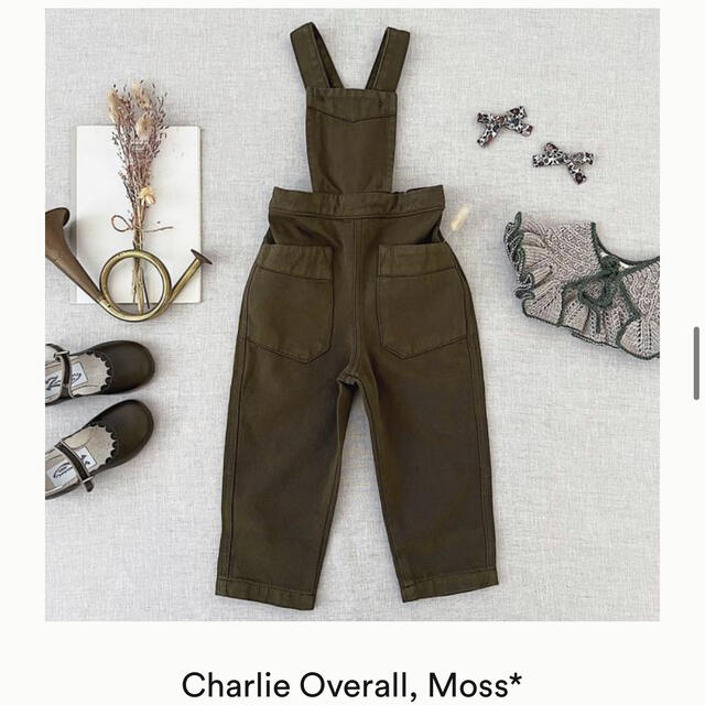 Caramel baby&child (キャラメルベビー&チャイルド)のsoor ploom charlie overall,moss 5y キッズ/ベビー/マタニティのキッズ服女の子用(90cm~)(パンツ/スパッツ)の商品写真