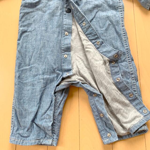 babyGAP(ベビーギャップ)のデニムカバーオール　70㎝ 【BabyGAP】 キッズ/ベビー/マタニティのベビー服(~85cm)(カバーオール)の商品写真