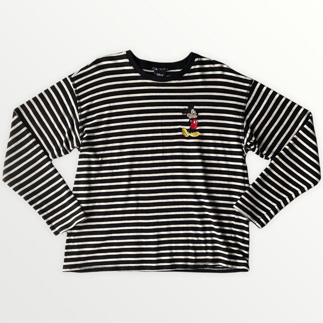 ZARA(ザラ)のZARA × Disney ミッキーマウス ボーダー 長袖Tシャツ カットソー メンズのトップス(Tシャツ/カットソー(七分/長袖))の商品写真