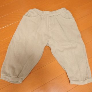 エフオーキッズ(F.O.KIDS)のアプレレクール　裏起毛　パンツ　カーキ　ホワイト　90(パンツ/スパッツ)