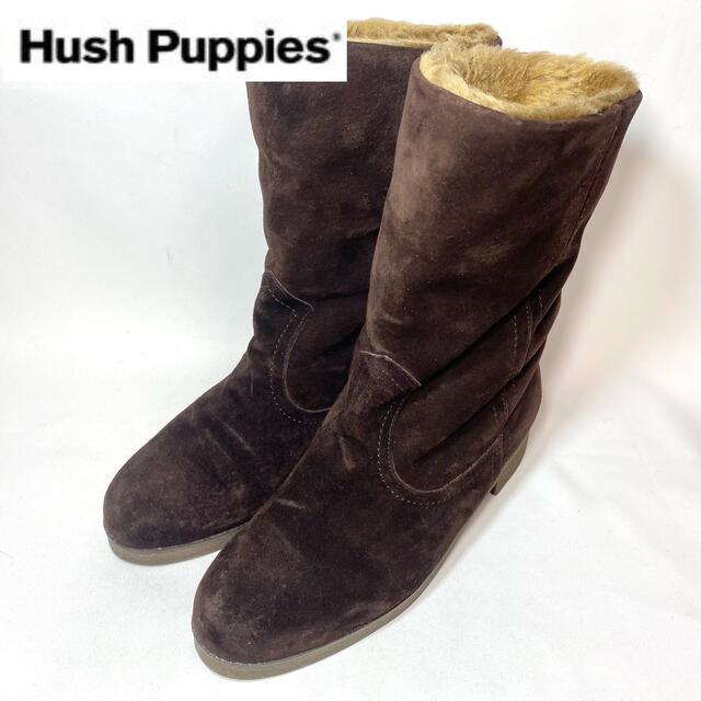 Hush Puppies ハッシュパピー　スエードブーツ　ボア　22.5cm