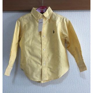 ポロラルフローレン(POLO RALPH LAUREN)の新品 ラルフローレン キッズ シャツ 110センチ 定番 黄色 ロゴシャツ(ブラウス)