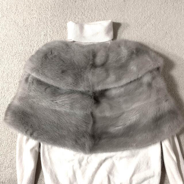 ♥︎ミンク　ショール　ストール☆美品 レディースのジャケット/アウター(毛皮/ファーコート)の商品写真