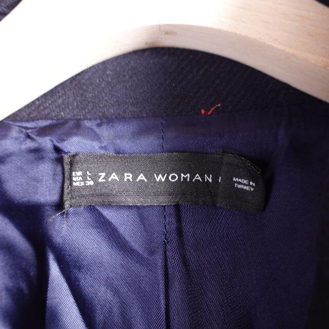 ZARA(ザラ)のZARA　ウールチェスターコート　レディース　ネイビー レディースのジャケット/アウター(チェスターコート)の商品写真