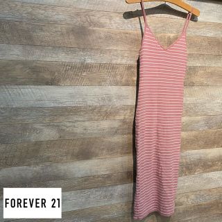 フォーエバートゥエンティーワン(FOREVER 21)のFOREVER21 ボーダー柄キャミソールワンピ(ひざ丈ワンピース)