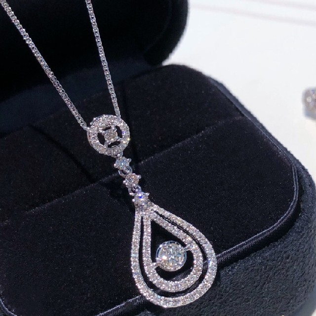 独特な 【送料無料】 天然ダイヤモンドネックレス0.45ct k18
