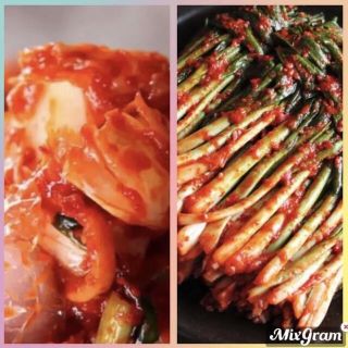 韓国　ネギキムチ&白菜キムチ(漬物)