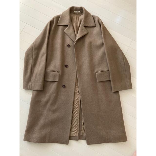 AURALEE オーラリー ウールシルク コート サイズ4 メンズのジャケット/アウター(ステンカラーコート)の商品写真
