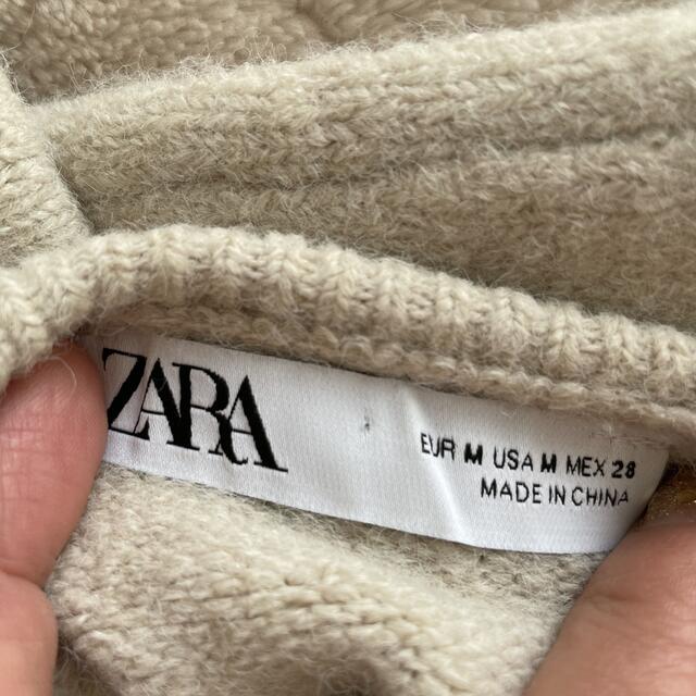 ZARA(ザラ)の【SAKURA様専用】ZARA ベージュハイネックセーター（チュニック） レディースのトップス(ニット/セーター)の商品写真