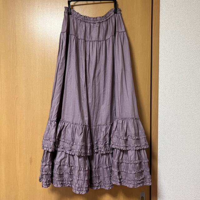 ニッサン・638 ピンクハウス 綿ローンのスカート 紫 パープル - 通販
