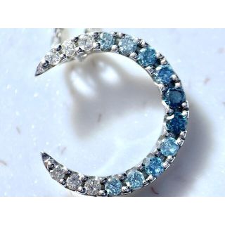 STAR JEWELRY - スタージュエリー K18 WG ブルーダイヤ ムーン ...