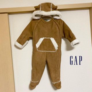 ベビーギャップ(babyGAP)のbaby GAP フェイクムートンジャンプスーツ くま耳 70(カバーオール)