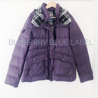 バーバリーブルーレーベル(BURBERRY BLUE LABEL)の水曜日限定SALE❗️バーバリー ブルーレーベル ダウンジャケット 紫 ダウン(ダウンジャケット)