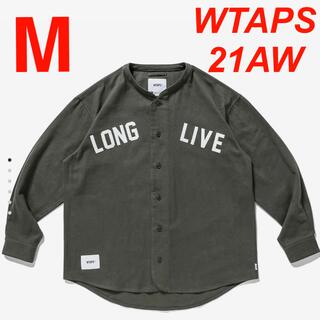 ダブルタップス(W)taps)の新品 M WTAPS LEAGUE LS 21AW OLIVE リーグ シャツ(シャツ)