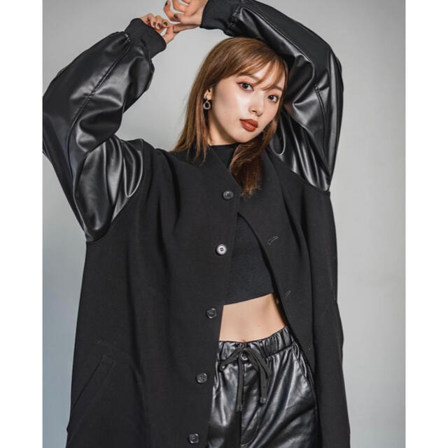 クローゼッ Faux leather sleeve L/BZ LEANN MOMENTの通販 by meg's