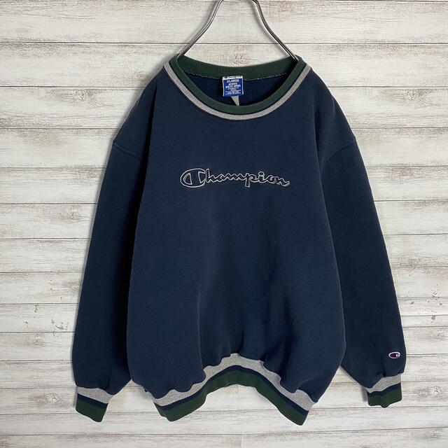 Champion(チャンピオン)の【希少XLサイズ】90sチャンピオン刺繍デカロゴリブラインビックサイズスウェット メンズのトップス(スウェット)の商品写真