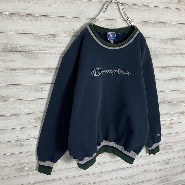 Champion(チャンピオン)の【希少XLサイズ】90sチャンピオン刺繍デカロゴリブラインビックサイズスウェット メンズのトップス(スウェット)の商品写真