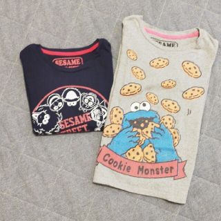 セサミストリート(SESAME STREET)のセサミストリート クッキーモンスター ロンT2枚set(Tシャツ/カットソー)