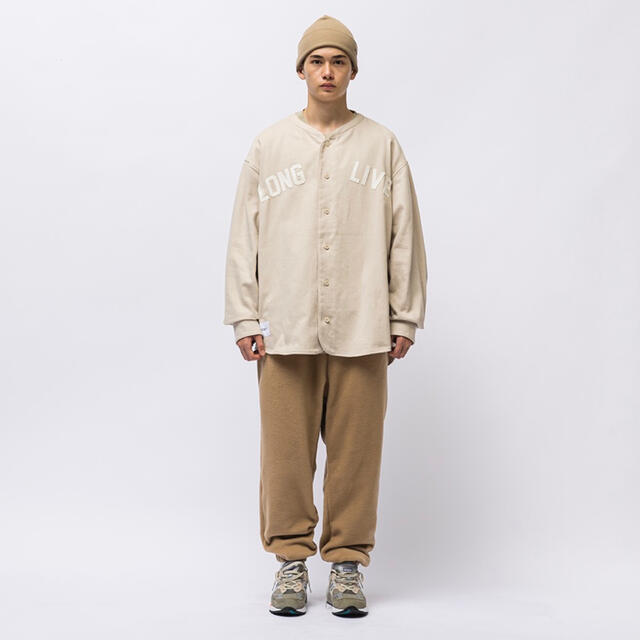 新品 M WTAPS LEAGUE LS 21AW BEIGE リーグ シャツ