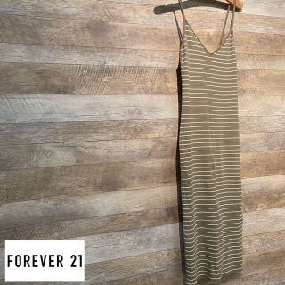 フォーエバートゥエンティーワン(FOREVER 21)のFOREVER21 ボーダー柄キャミソールワンピ(ひざ丈ワンピース)