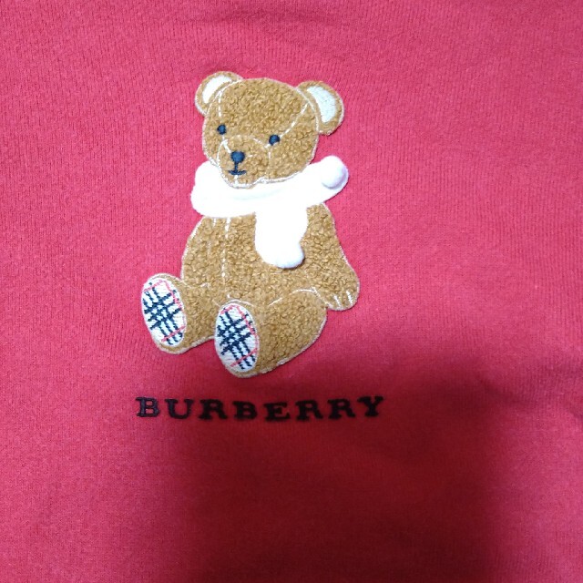 BURBERRY(バーバリー)のバーバリー120赤色くまちゃんトレーナー キッズ/ベビー/マタニティのキッズ服女の子用(90cm~)(Tシャツ/カットソー)の商品写真