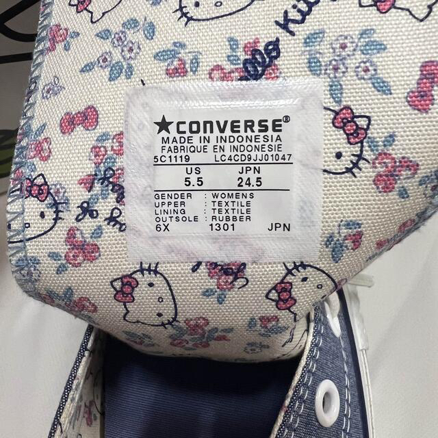 CONVERSE(コンバース)の【最終値下げ】コンバース オールスター ハローキティ コラボ ハイカット24.5 レディースの靴/シューズ(スニーカー)の商品写真