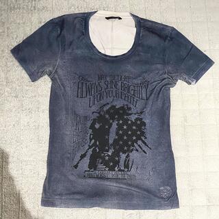 ゴーサンゴーイチプールオム(5351 POUR LES HOMMES)のショールSCHORLデニムグレー半袖TシャツS(Tシャツ/カットソー(半袖/袖なし))