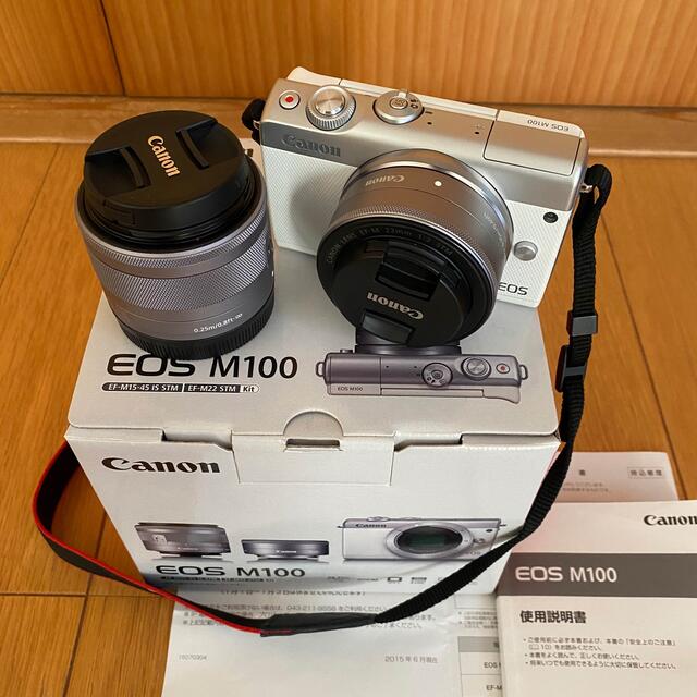 Canon EOS M100 Wレンズキット WH