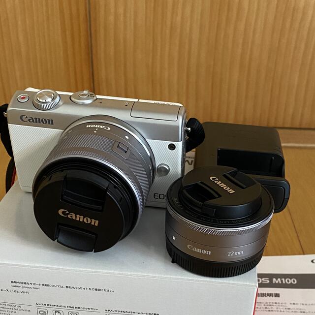 Canon  EOS M100 Wレンズキット WH