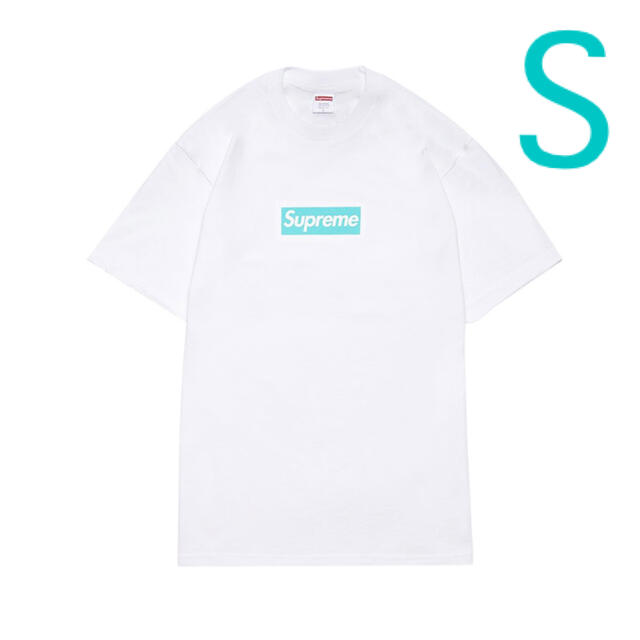 ホワイトサイズSupreme x Tiffany  Box Logo Tee  Sサイズ