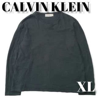 カルバンクライン(Calvin Klein)のカルバンクライン　長袖カットソー　Tシャツ　XL　深緑　M　メンズ　服　古着(Tシャツ/カットソー(七分/長袖))