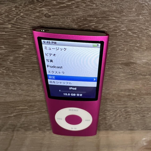 Apple(アップル)のiPod nano第4世代 メモリ16GB ピンク MB907J／A スマホ/家電/カメラのオーディオ機器(ポータブルプレーヤー)の商品写真