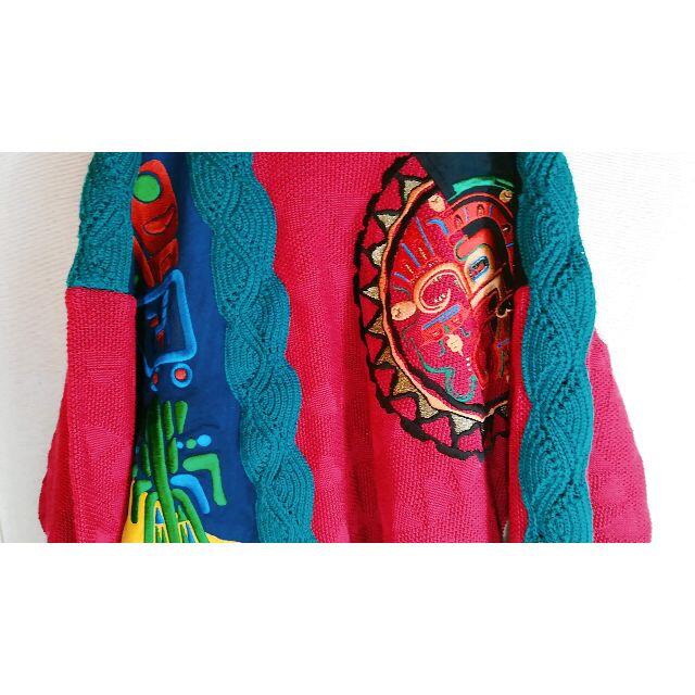 サンタフェ/santa fe/ビビットカラーデザインニット