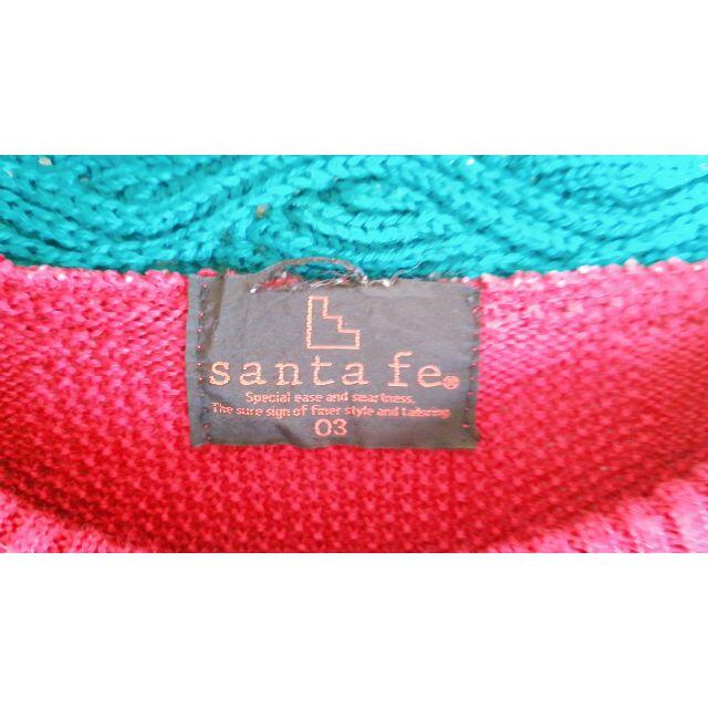 サンタフェ/santa fe/ビビットカラーデザインニット