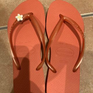 ハワイアナス(havaianas)のひが様専用　ハワイアナス　24cm 37-38 オレンジ(ビーチサンダル)